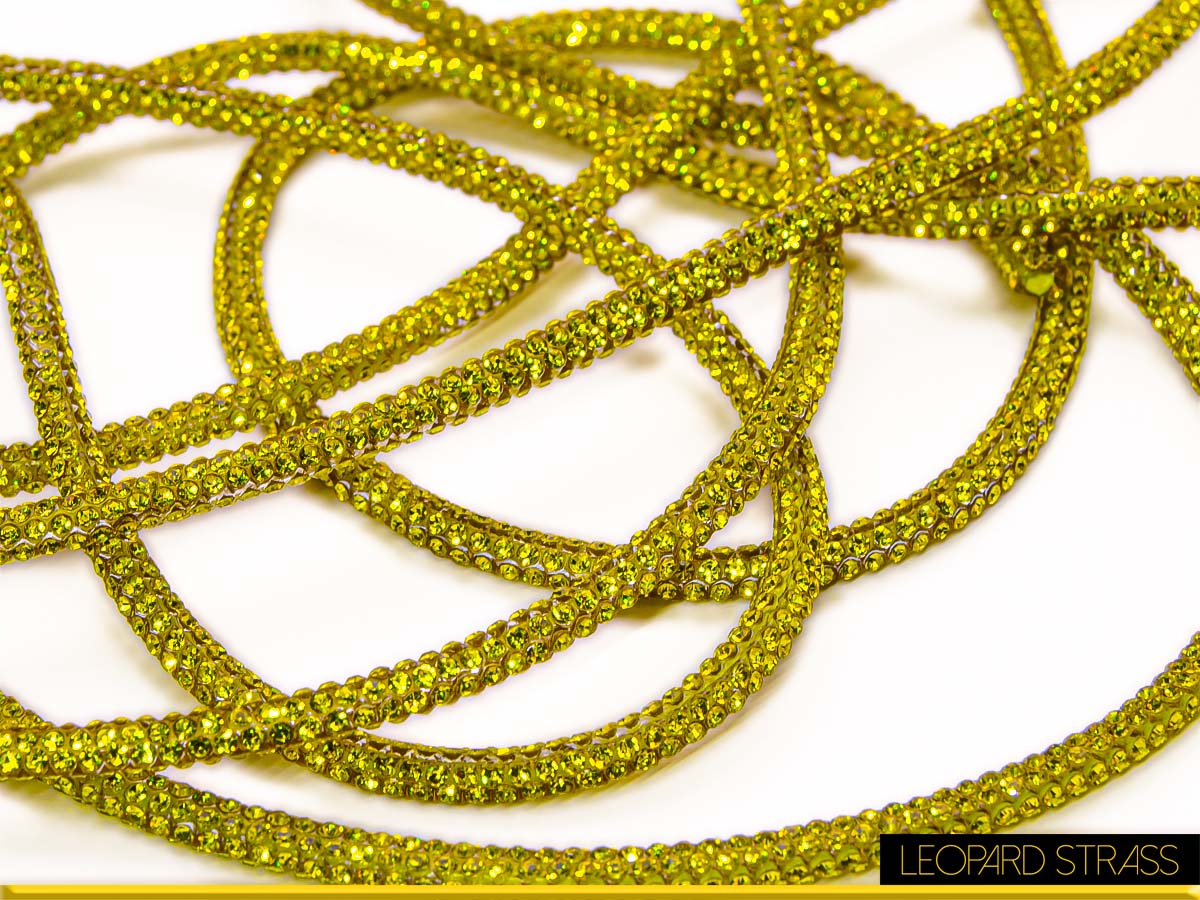 Rhinestone Embellished Rope / Cord : Citrine