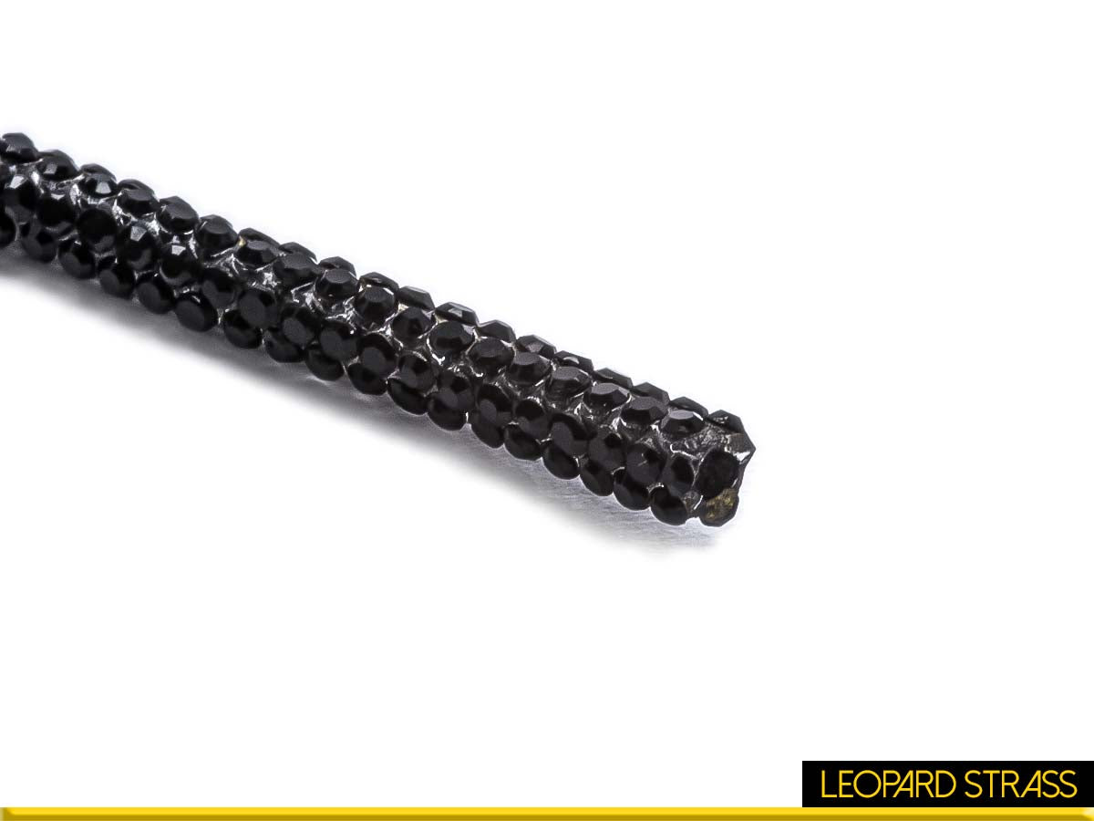 Rhinestone Embellished Rope / Cord : Jet Black