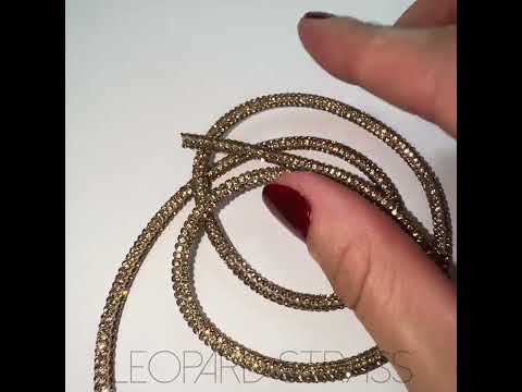 Rhinestone Embellished Rope / Cord : Topaz LT
