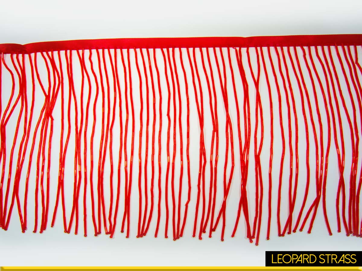 Bead Fringe : Red