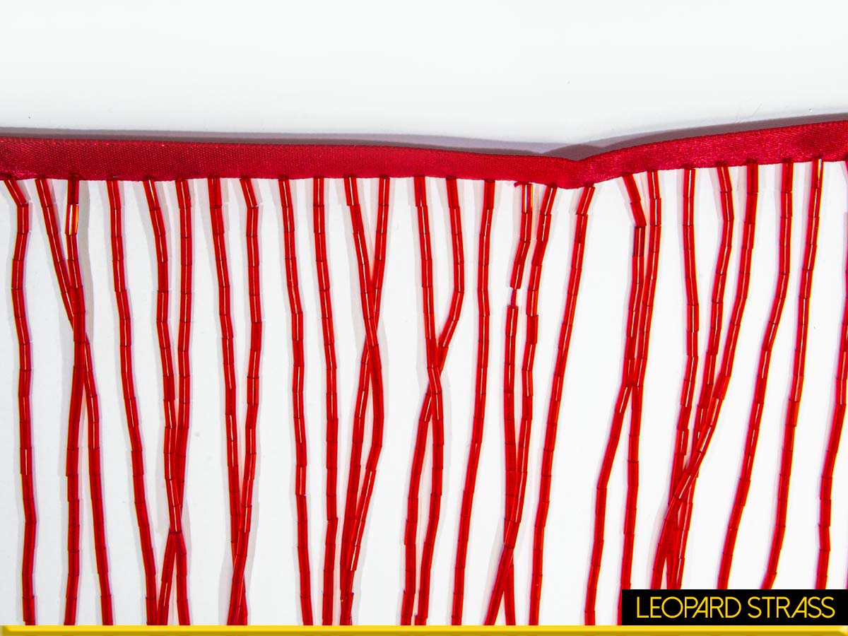 Bead Fringe : Red