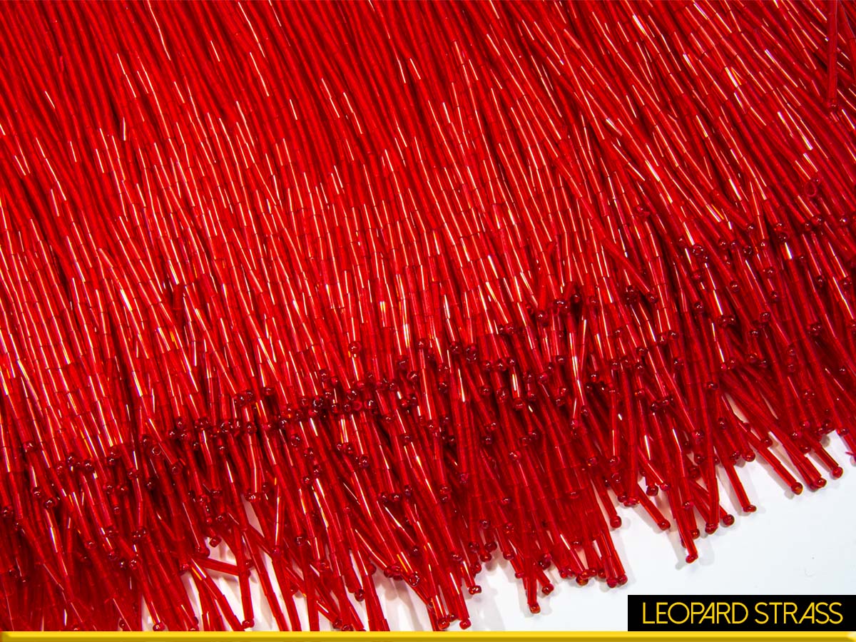 Bead Fringe : Red
