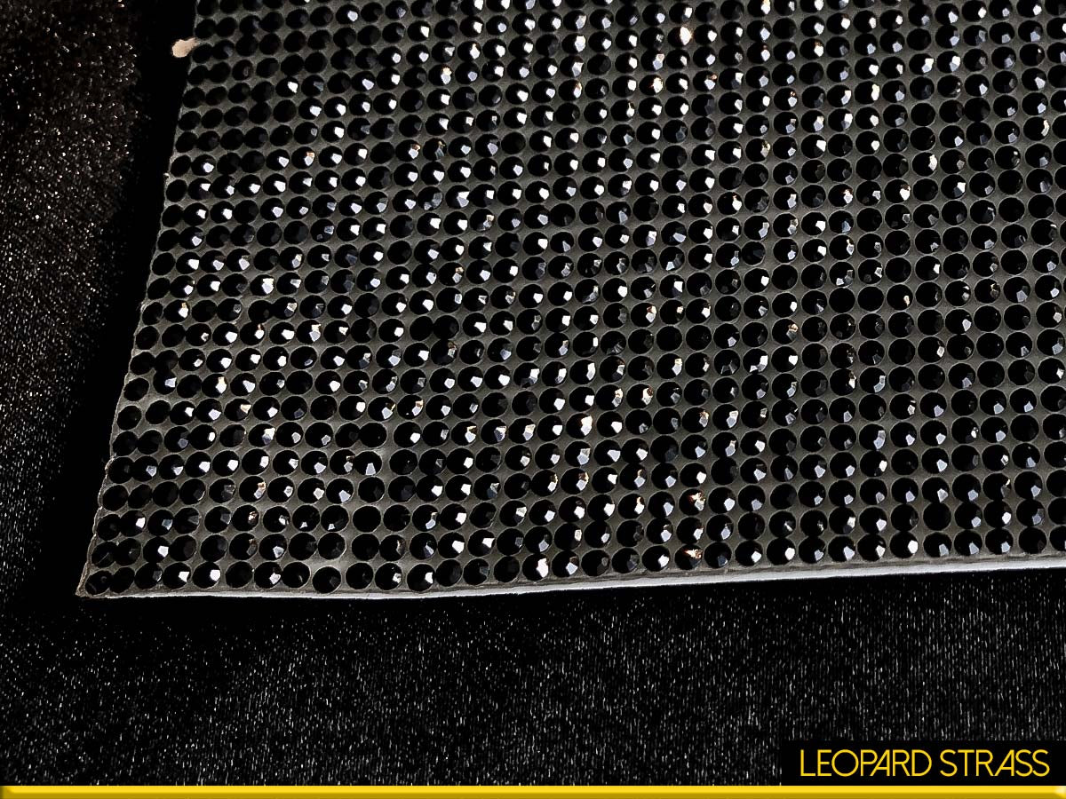 Jet Black Rhinestone Adhesive Sheet