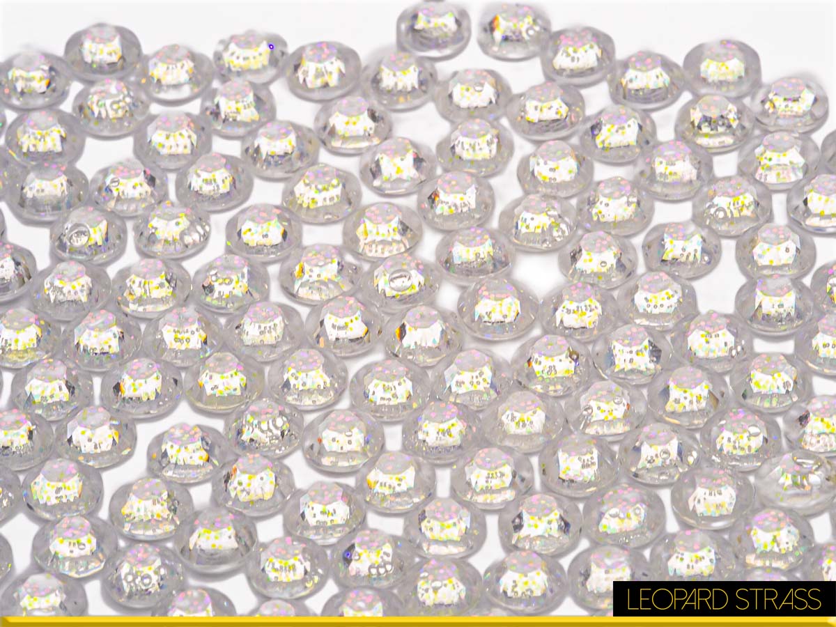 Rainbow Glitter : Transparent Jellystone + Non-Hotfix