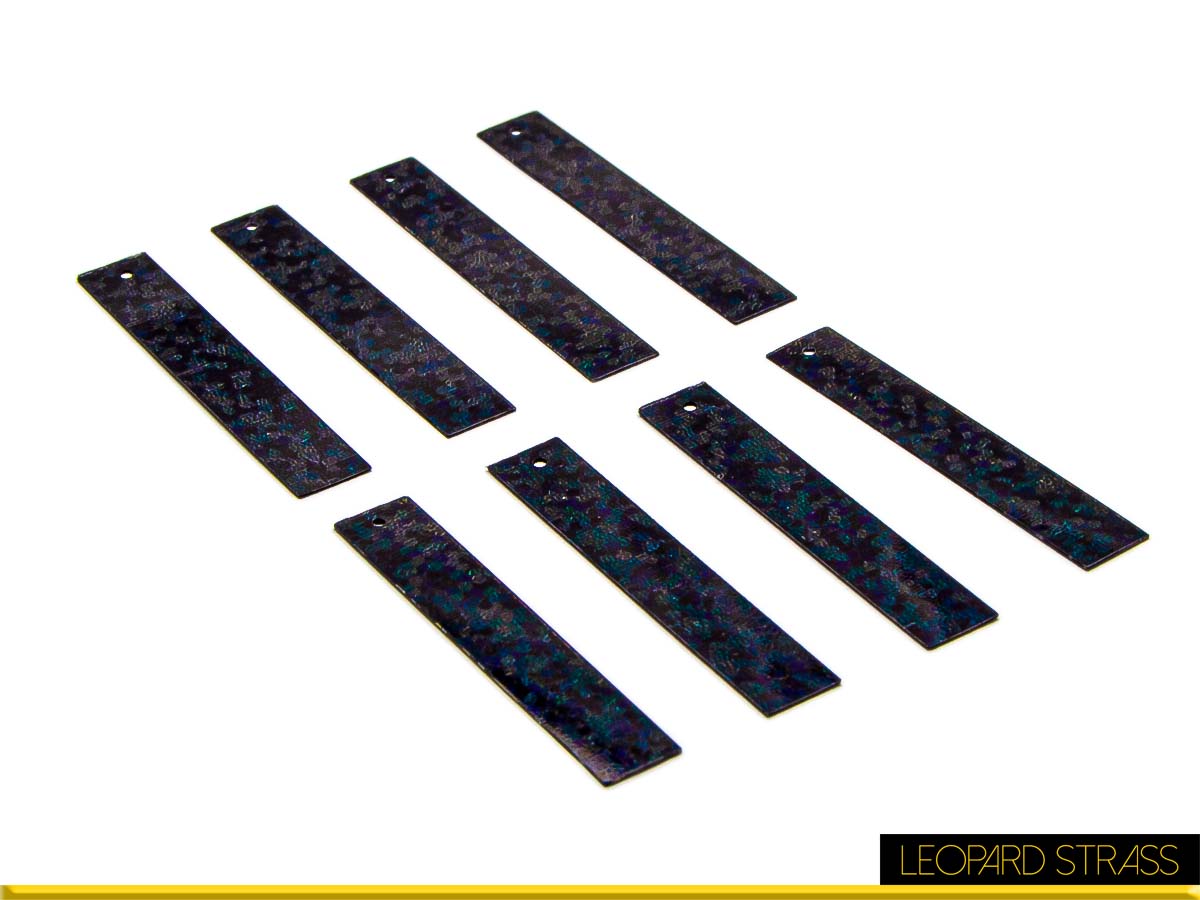 Sequin : Baguette - Rainbow Glitter Black