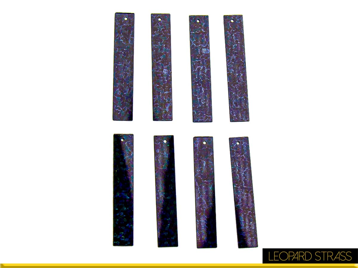 Sequin : Baguette - Rainbow Glitter Black