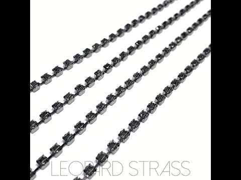 Rhinestone Cup Chain - Black Diamond