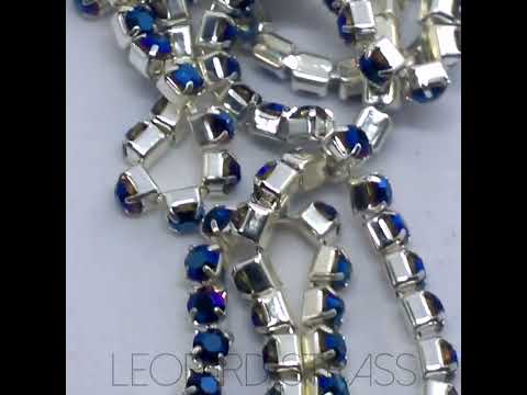 Rhinestone Cup Chain - Sapphire Hematite