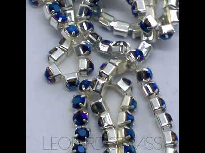 Rhinestone Cup Chain - Sapphire Hematite