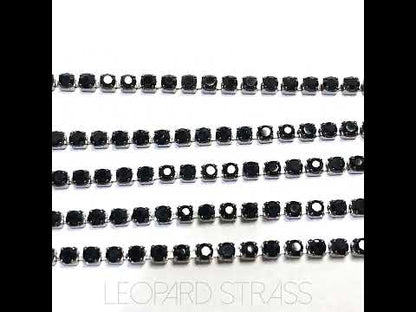 Rhinestone Cup Chain - Jet Black