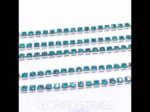 Rhinestone Cup Chain - Aquamarine