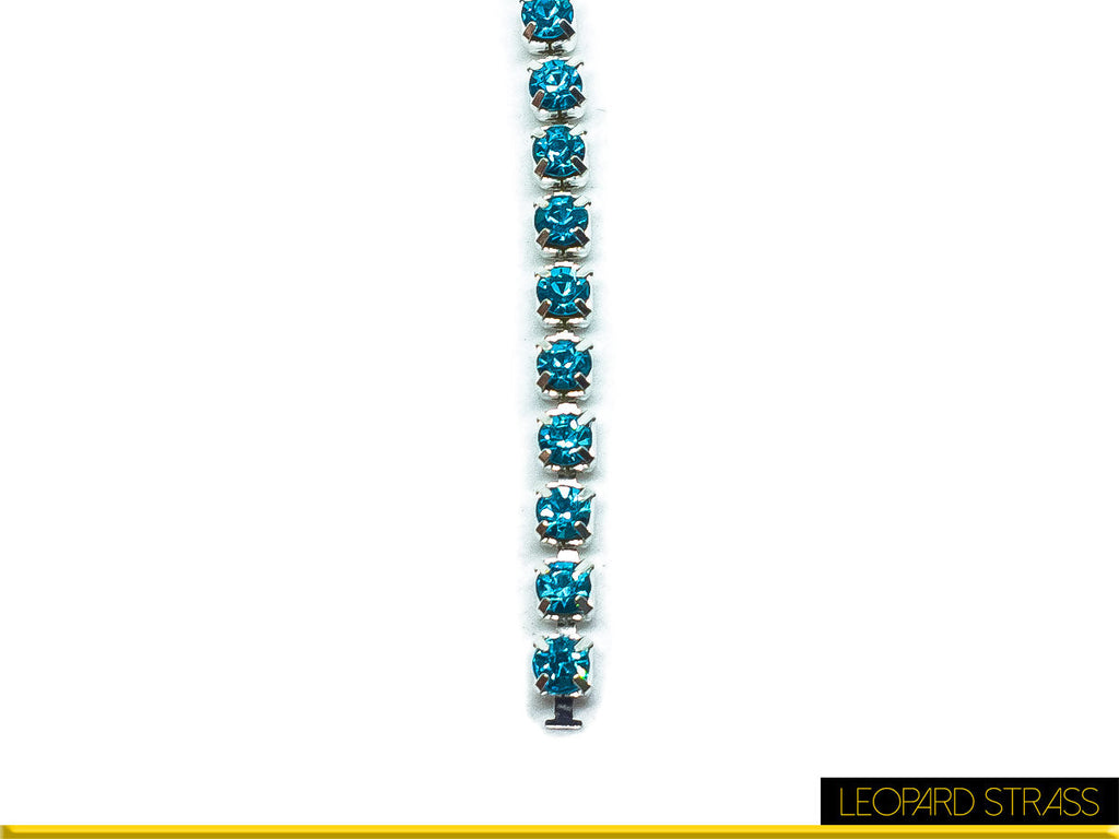Rhinestone Cup Chain - Aquamarine