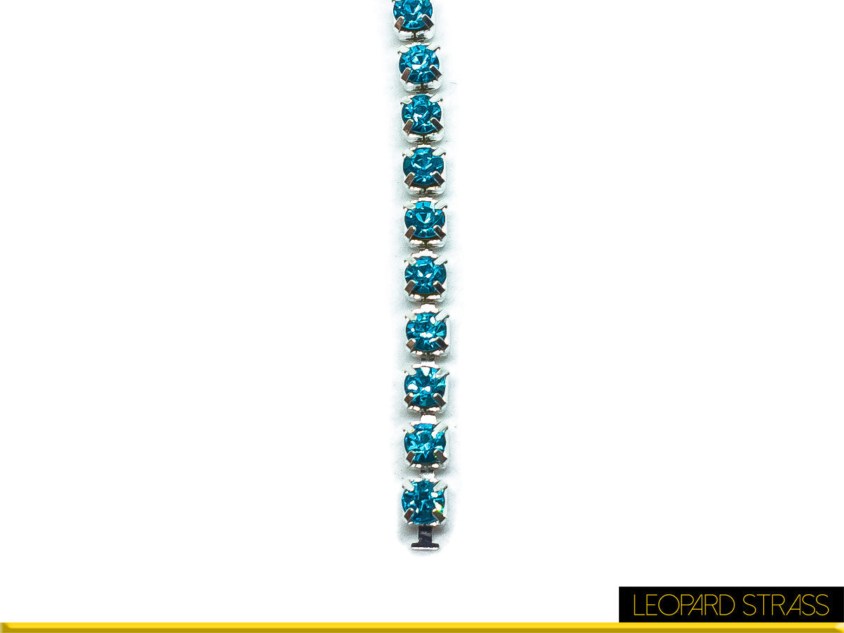 Rhinestone Cup Chain - Aquamarine