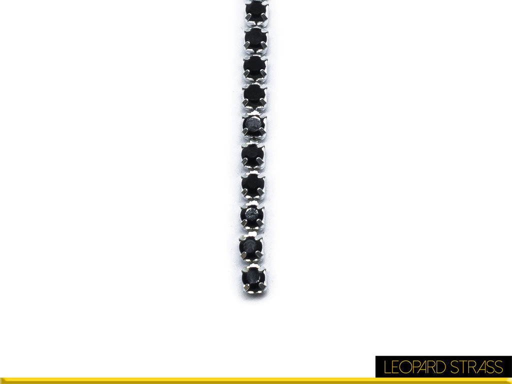 Rhinestone Cup Chain - Jet Black
