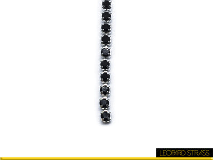Rhinestone Cup Chain - Jet Black