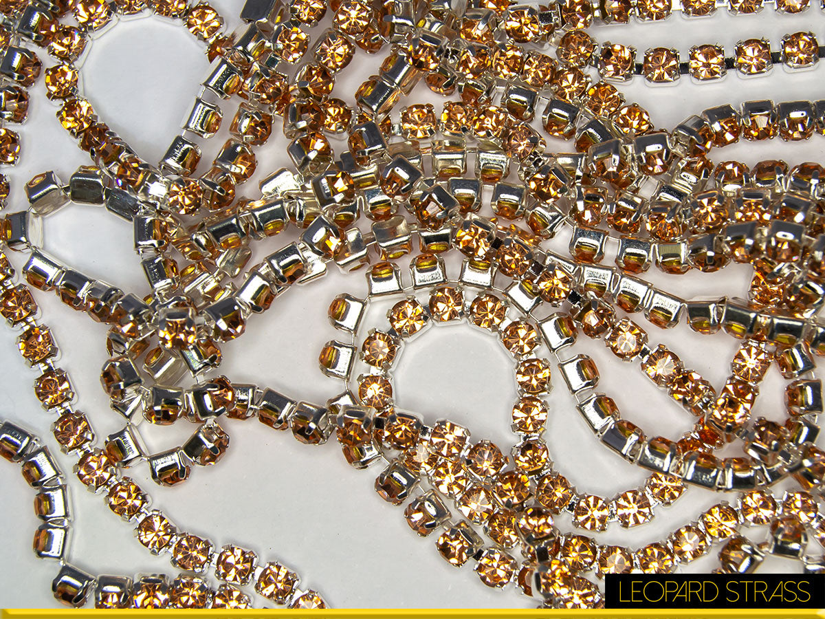 Rhinestone Cup Chain - Peach LT
