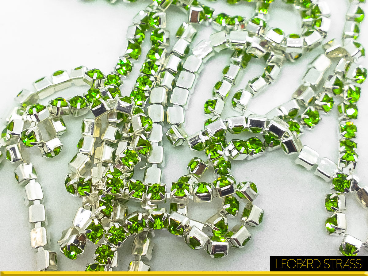 Rhinestone Cup Chain - Peridot