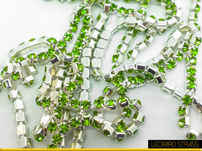 Rhinestone Cup Chain - Peridot