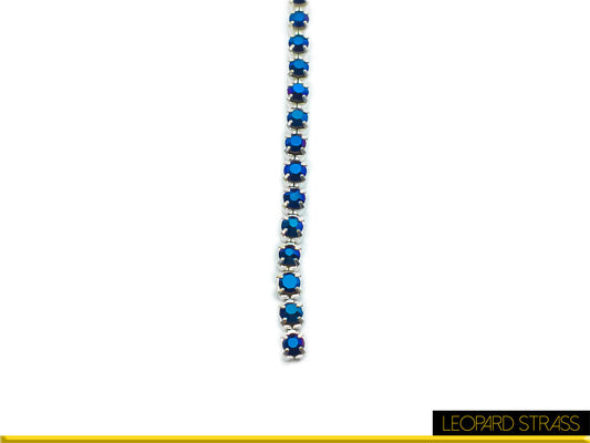 Rhinestone Cup Chain - Sapphire Hematite